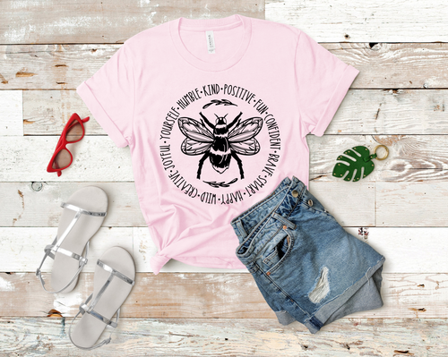 Bee Kind Tee - Pink