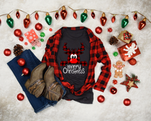 Load image into Gallery viewer, Reindeer Plaid Tee