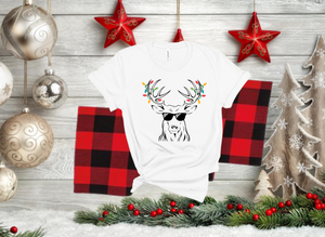 Reindeer Christmas Lights  Tee